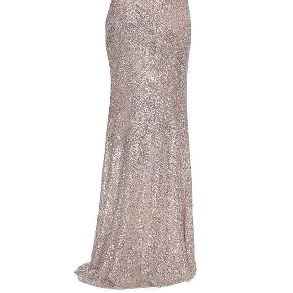 NWT La Femme 29831SC Sequined Prom Dress Silver Size 2 - Picture 4 of 6
